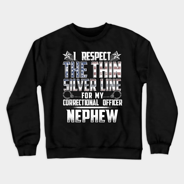 Correctional Office Nephew Thin Silver Line Crewneck Sweatshirt by wheedesign